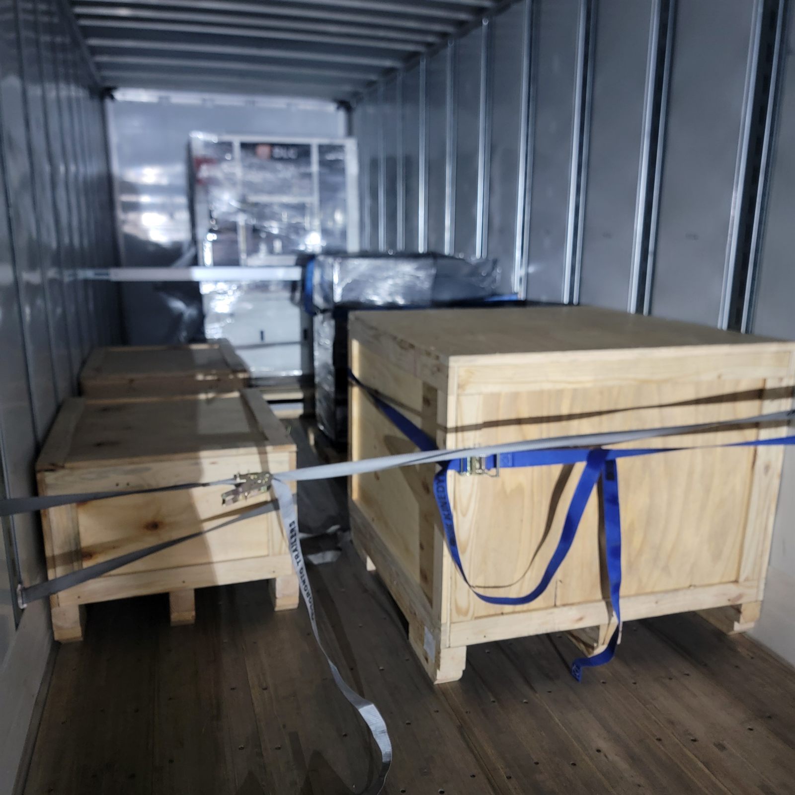 Crated freight load